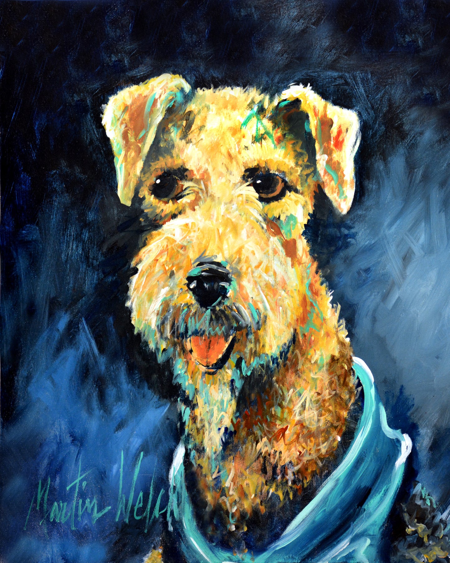 Back It Up - Airedale Dog - 11"x14" Print