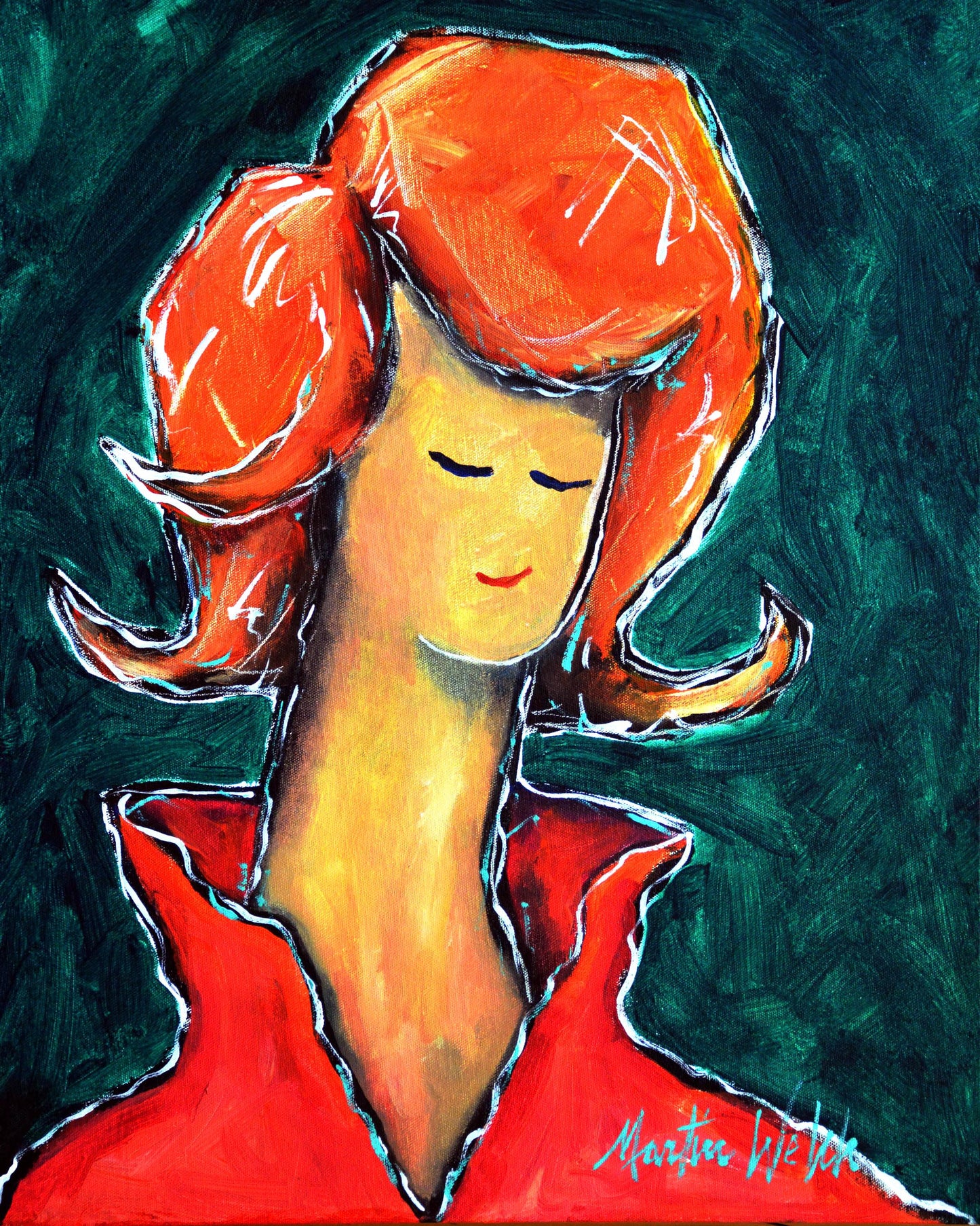 Flossie In Red - Dysfunctional Family Member - 11"x14" Print