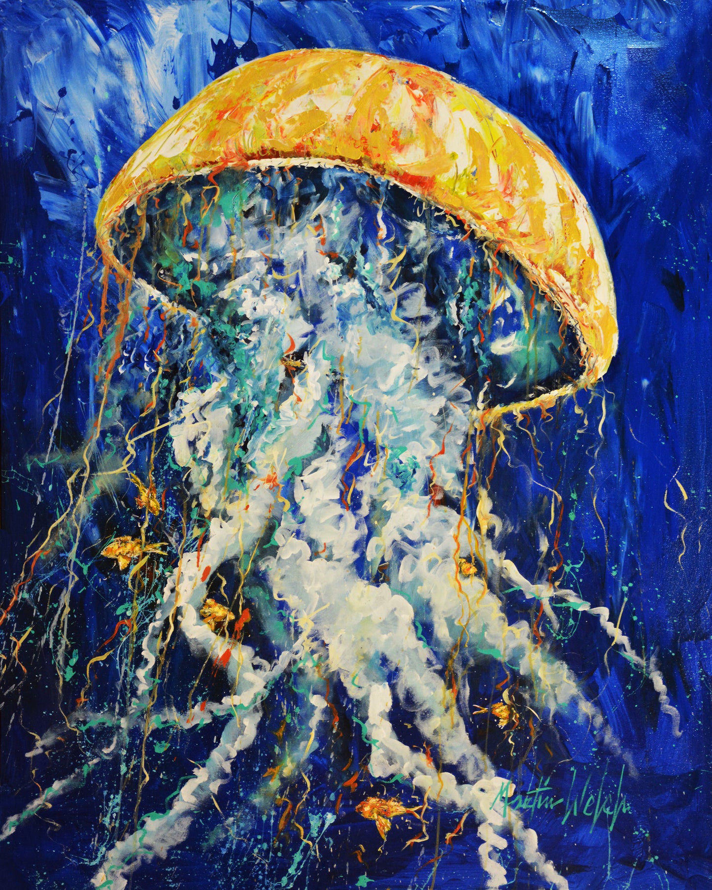 Free Fall - Jellyfish - 11"x14" Print