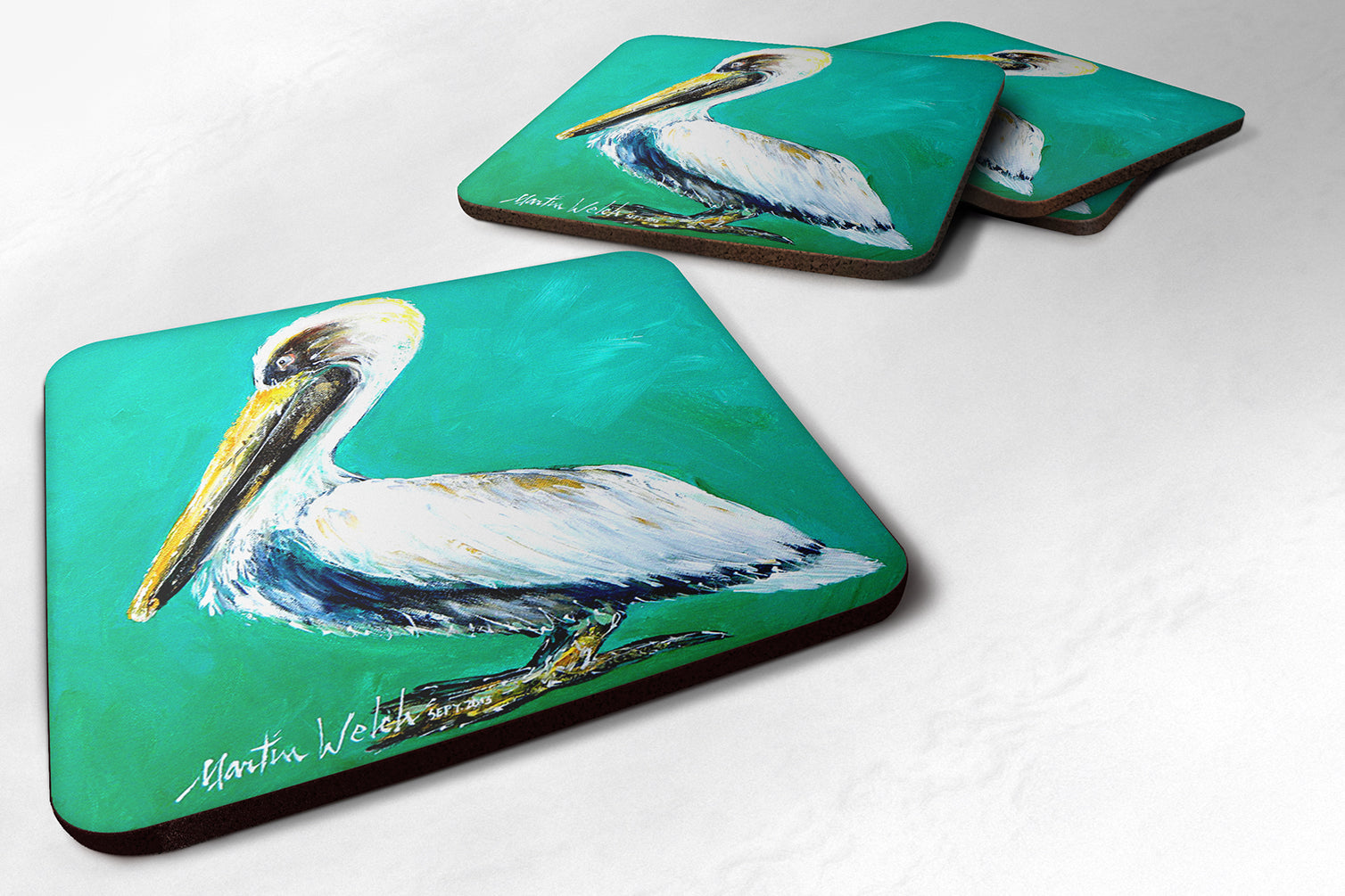 Buy this Bird - Pelican Lightin Up Foam Coaster Set of 4