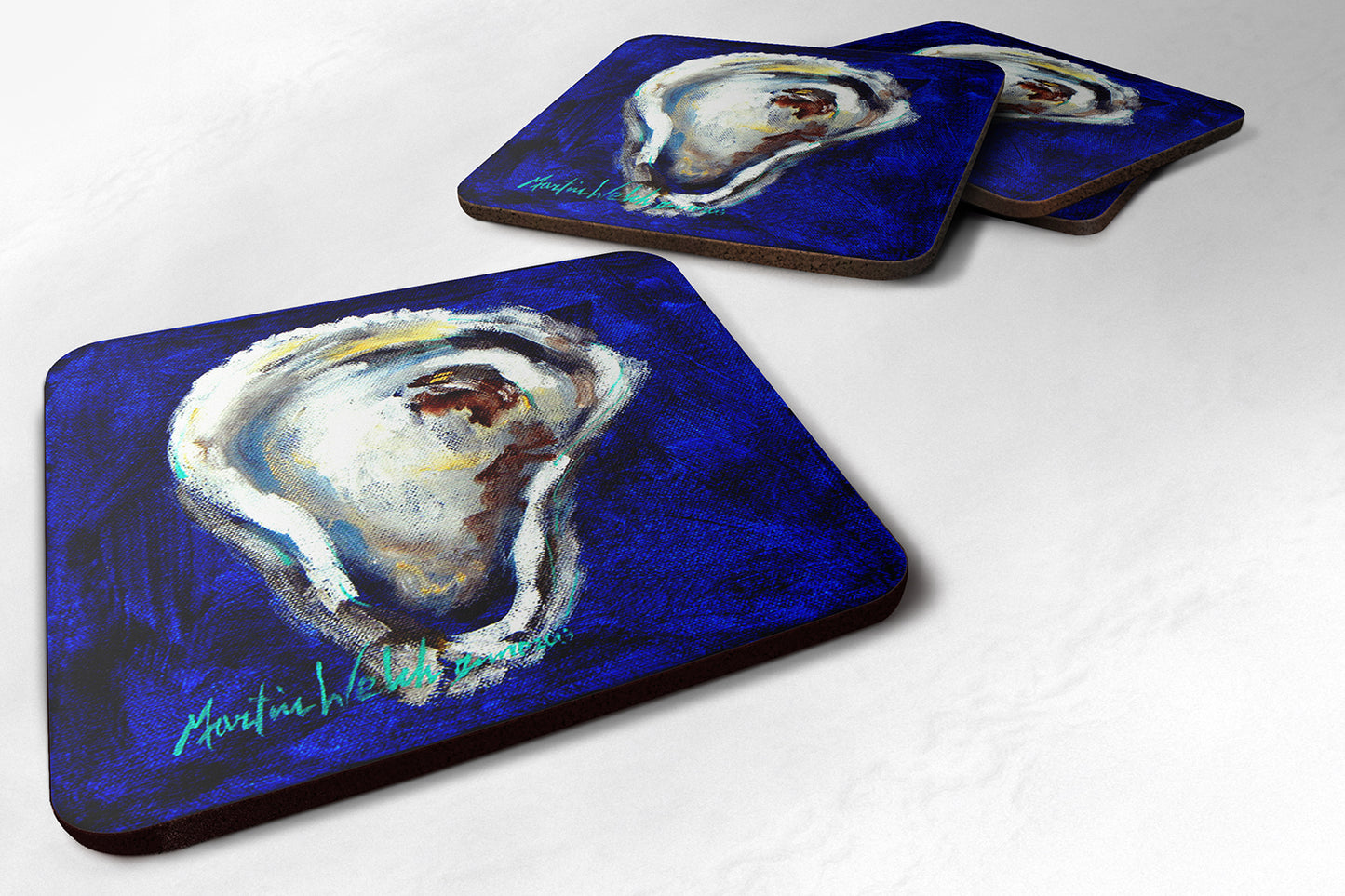 Buy this Oyster One Shell Foam Coaster Set of 4