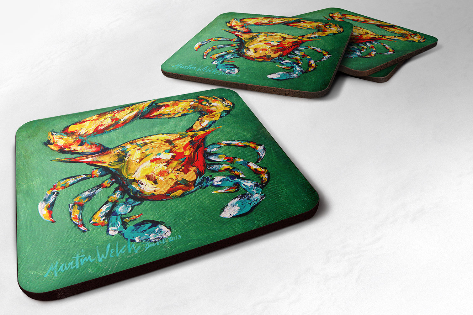 Buy this Crab Two Snaps Foam Coaster Set of 4