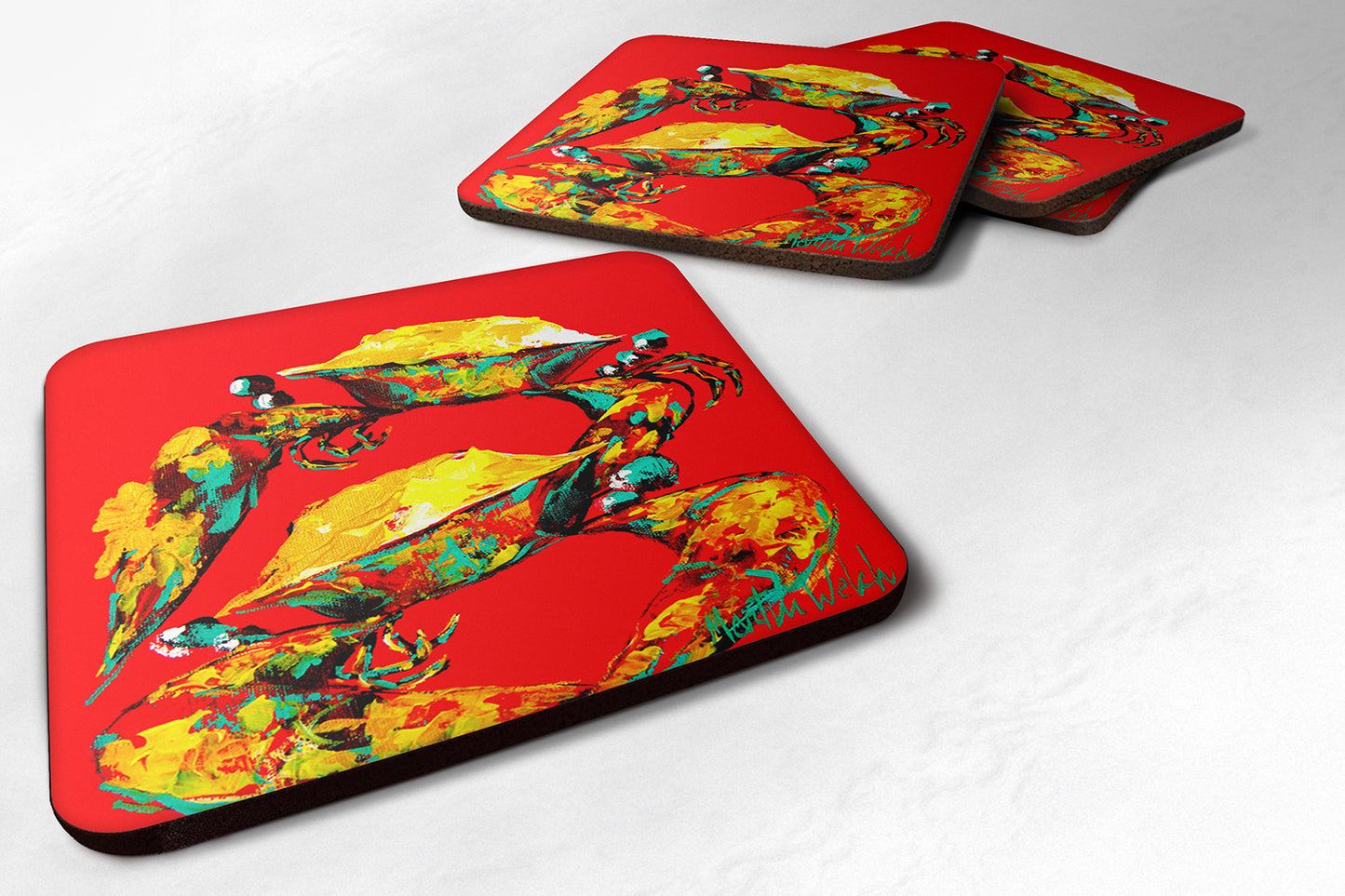 Buy this Crab Two Tone Foam Coaster Set of 4
