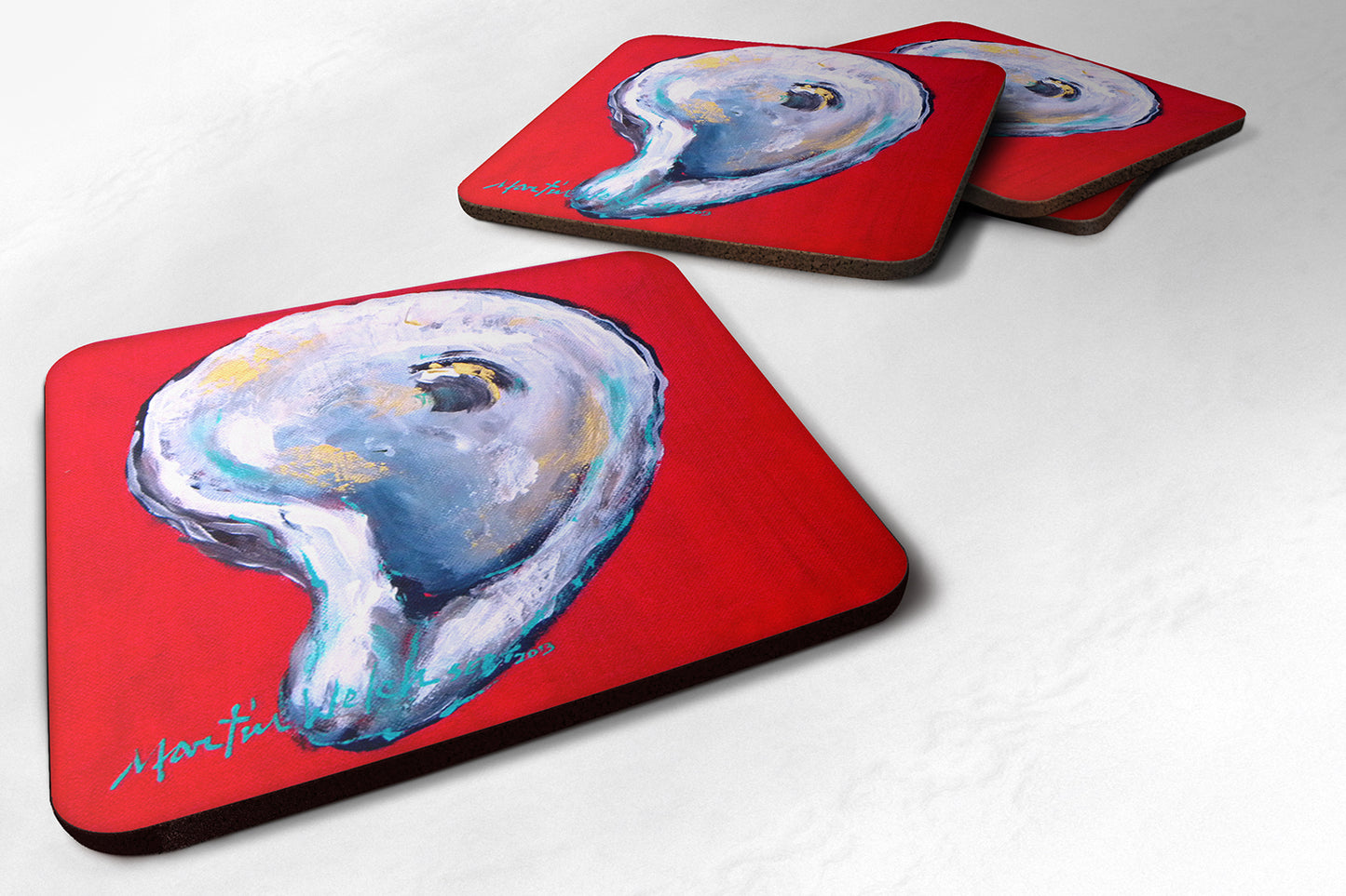 Buy this Oyster Wiggle My Shell Foam Coaster Set of 4