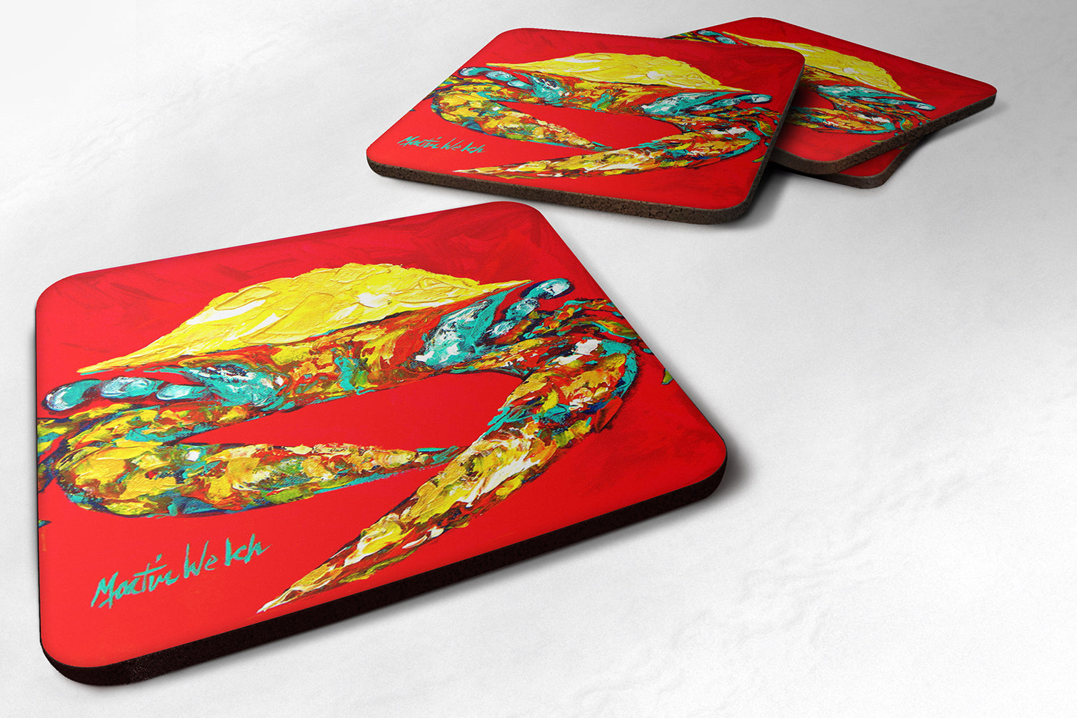 Buy this Crab Wiggles Foam Coaster Set of 4