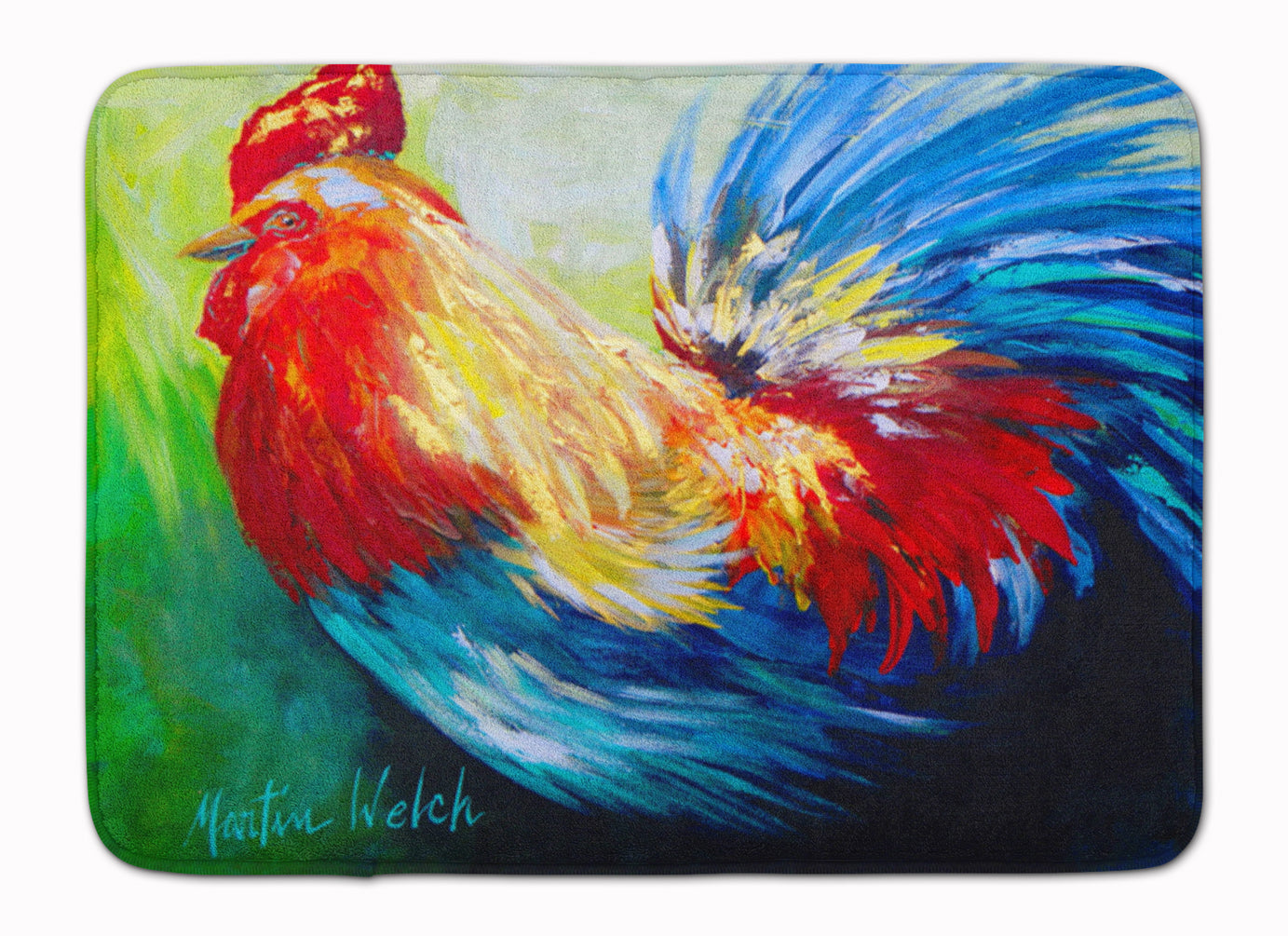 Buy this Bird - Rooster Chief Big Feathers Machine Washable Memory Foam Mat