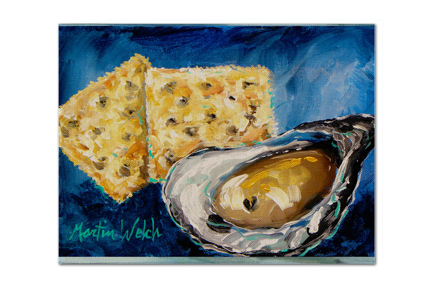 Buy this Oysters Two Crackers Fabric Placemat