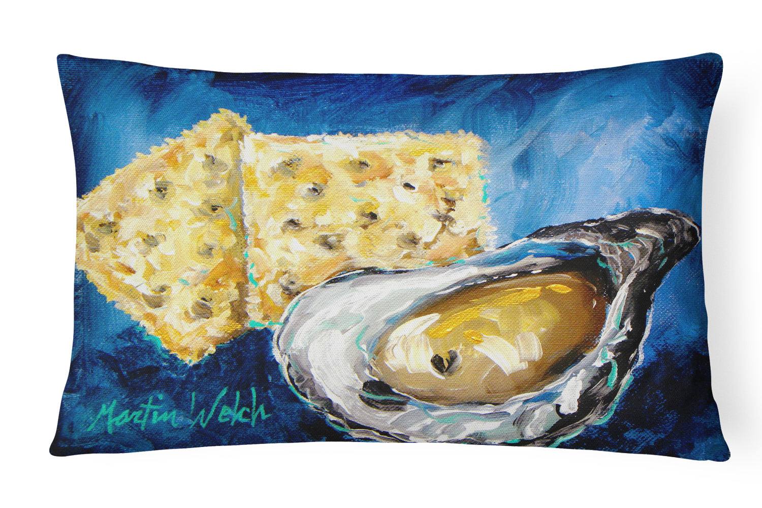 Buy this Oysters Two Crackers Canvas Fabric Decorative Pillow
