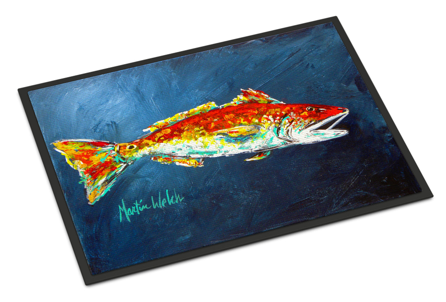 Buy this Fish - Red Fish Red for Jarett Indoor or Outdoor Mat 24x36