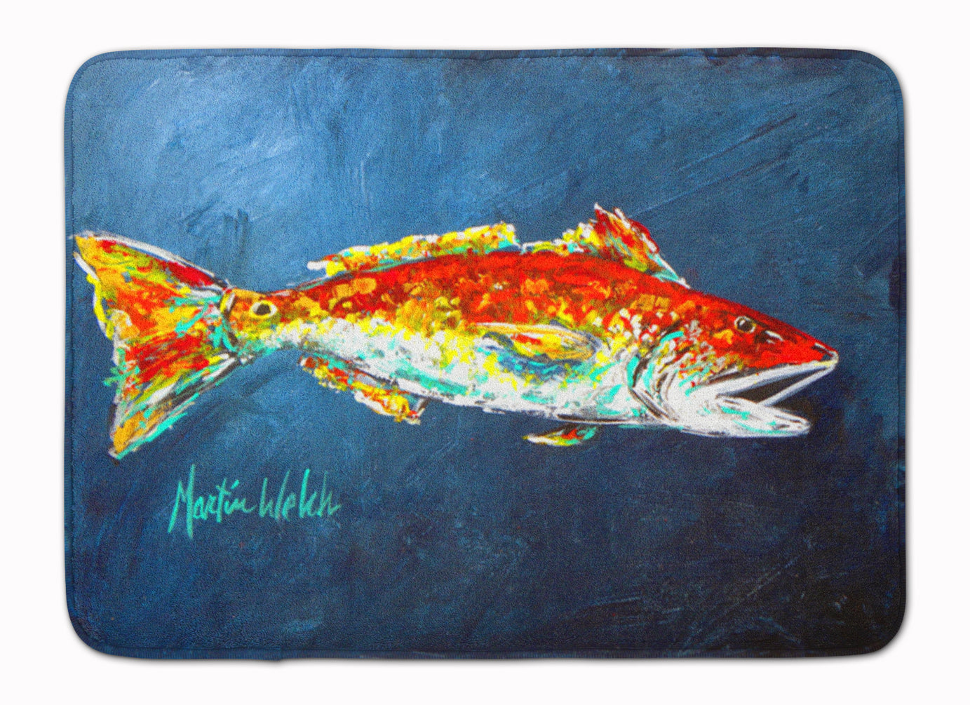 Buy this Fish - Red Fish Red for Jarett Machine Washable Memory Foam Mat