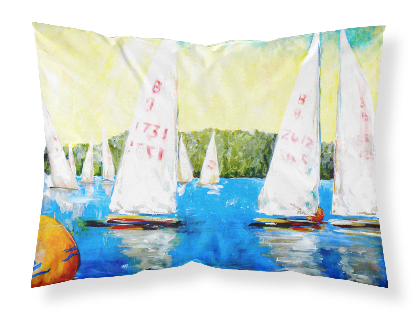 Buy this Sailboats Round the Mark Fabric Standard Pillowcase