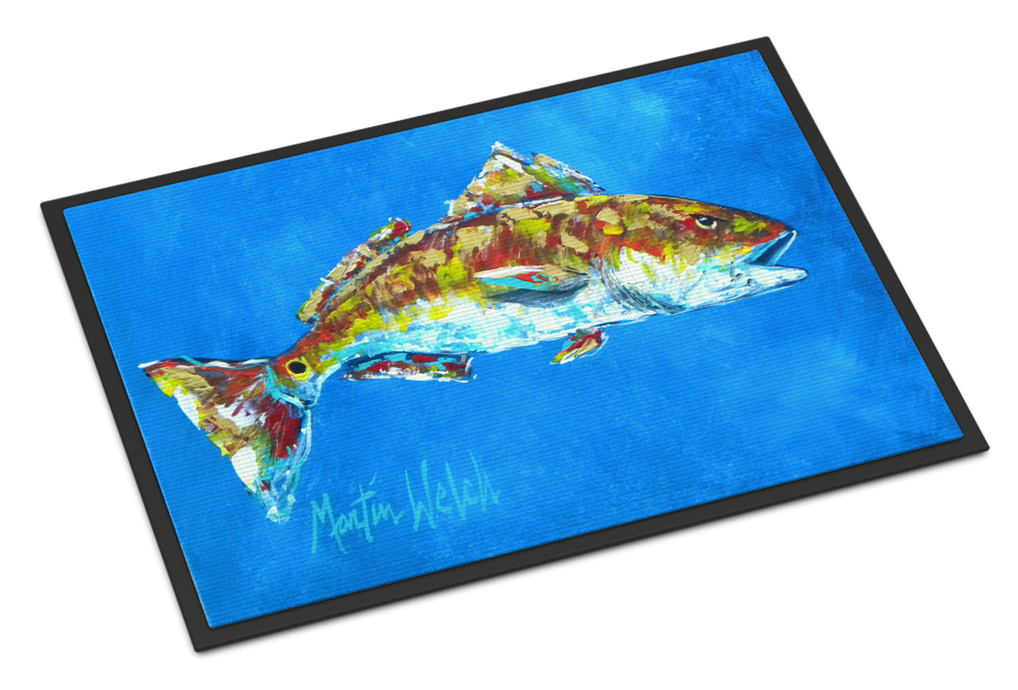 Buy this Fish - Red Fish Seafood Two Indoor or Outdoor Mat 18x27