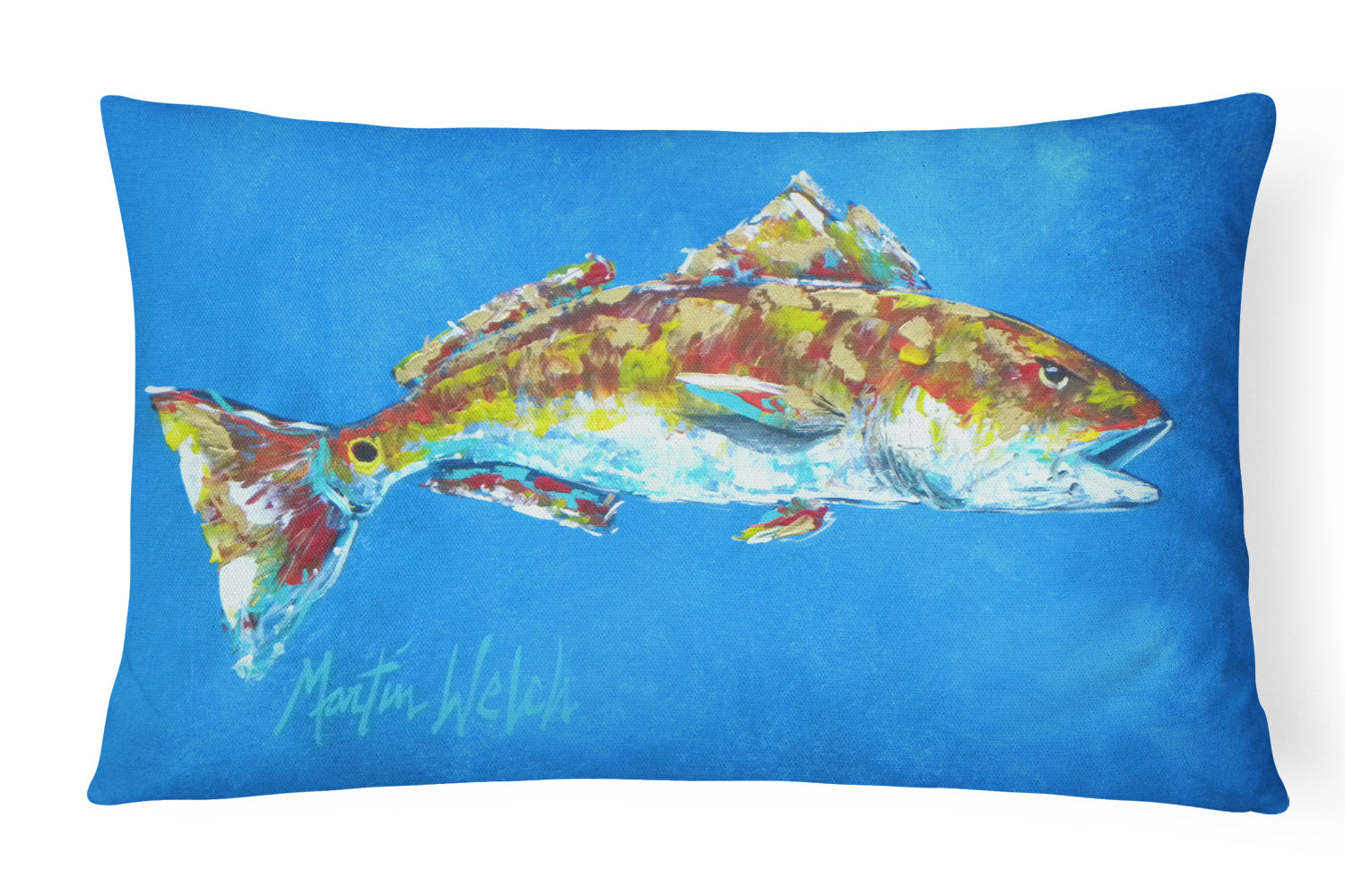Buy this Fish - Red Fish Seafood Two Canvas Fabric Decorative Pillow