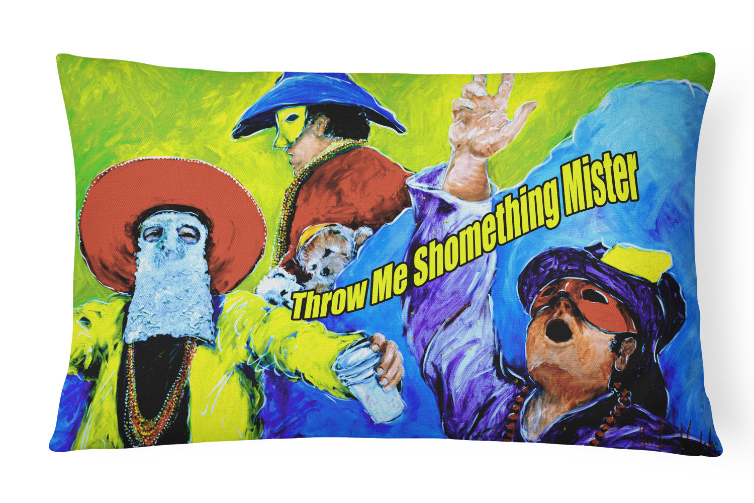 Buy this Mardi Gras Throw me something mister Canvas Fabric Decorative Pillow