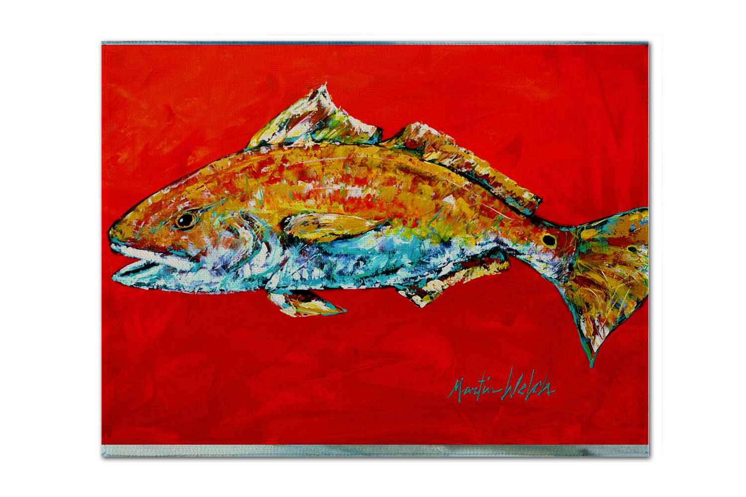 Buy this Fish - Red Fish Red Head Fabric Placemat