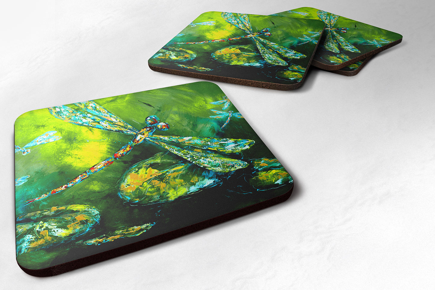 Buy this Insect - Dragonfly Summer Flies Foam Coaster Set of 4