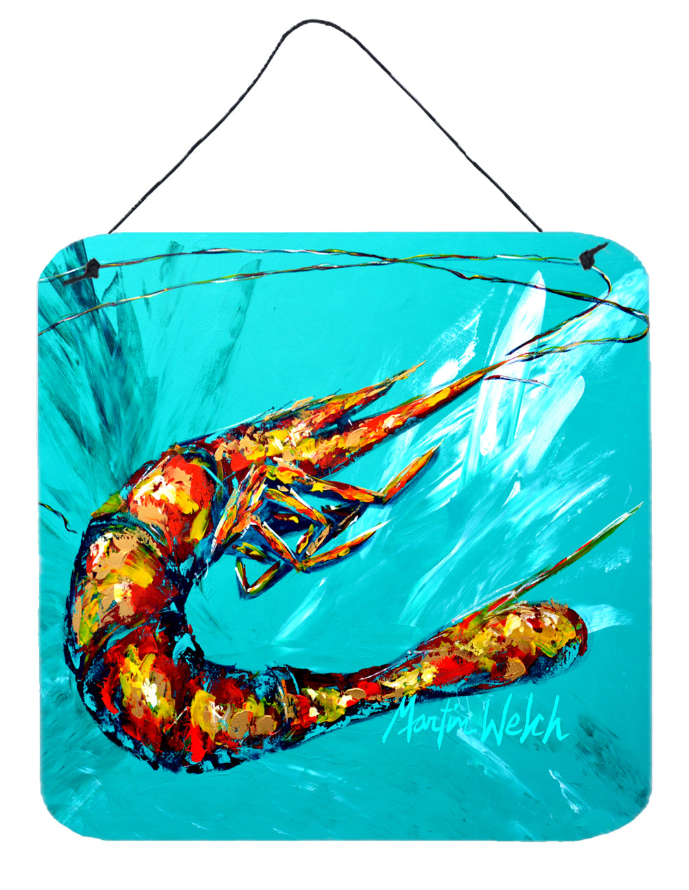 Buy this Shrimp Teal Splish Splash Wall or Door Hanging Prints