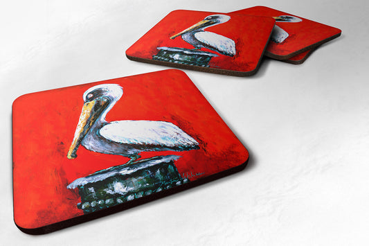 Buy this Bird - Pelican Red Dawn Foam Coaster Set of 4