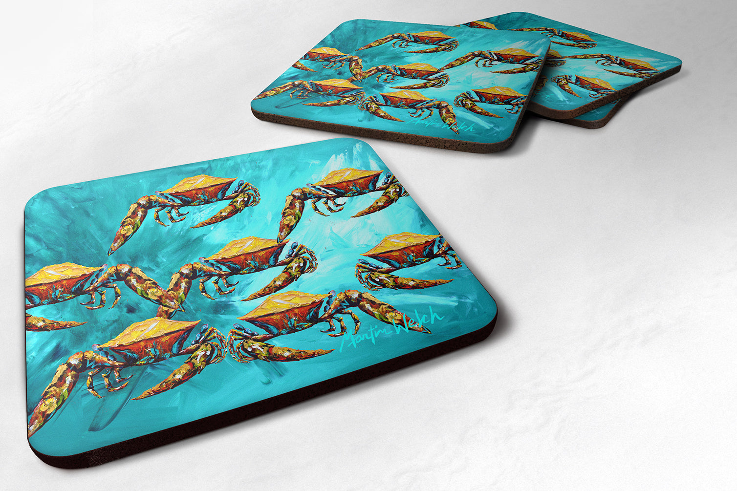 Buy this Crab Lotta Crabs Foam Coaster Set of 4