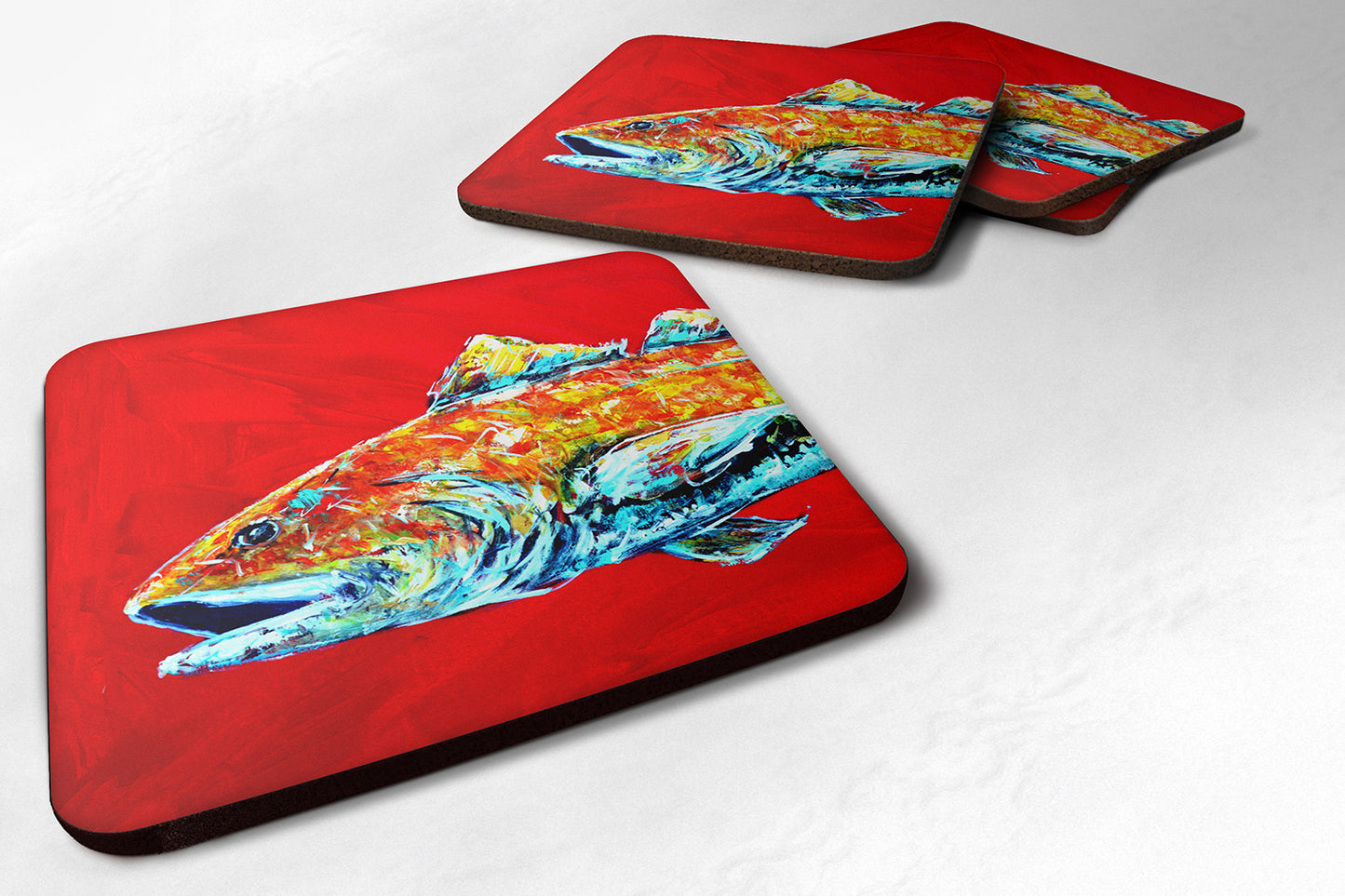Buy this Red Fish Alphonzo Head Foam Coaster Set of 4