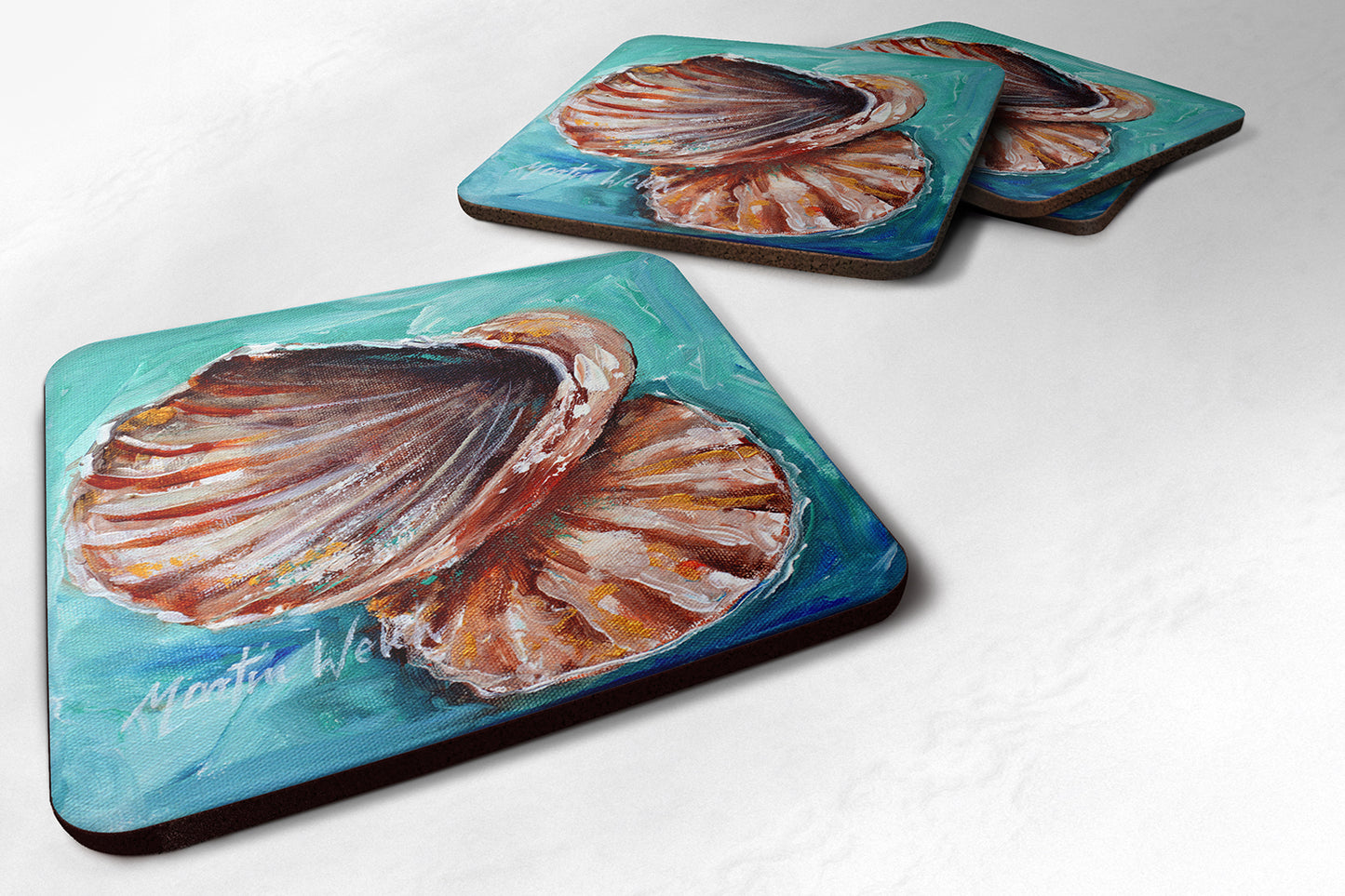 Buy this Shells not in a row Foam Coaster Set of 4