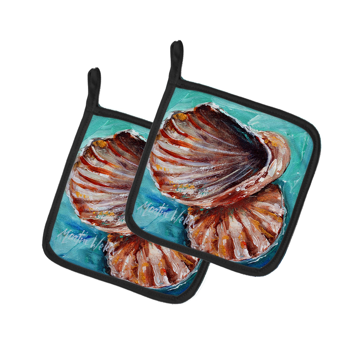 Buy this Shells not in a row Pair of Pot Holders
