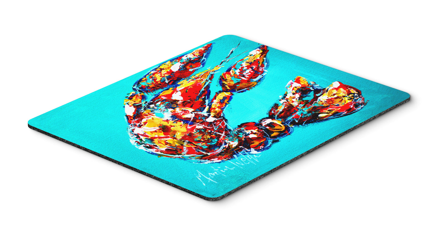 Buy this Lucy the Crawfish in blue Mouse Pad, Hot Pad or Trivet