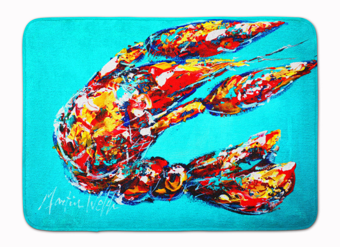Buy this Lucy the Crawfish in blue Machine Washable Memory Foam Mat