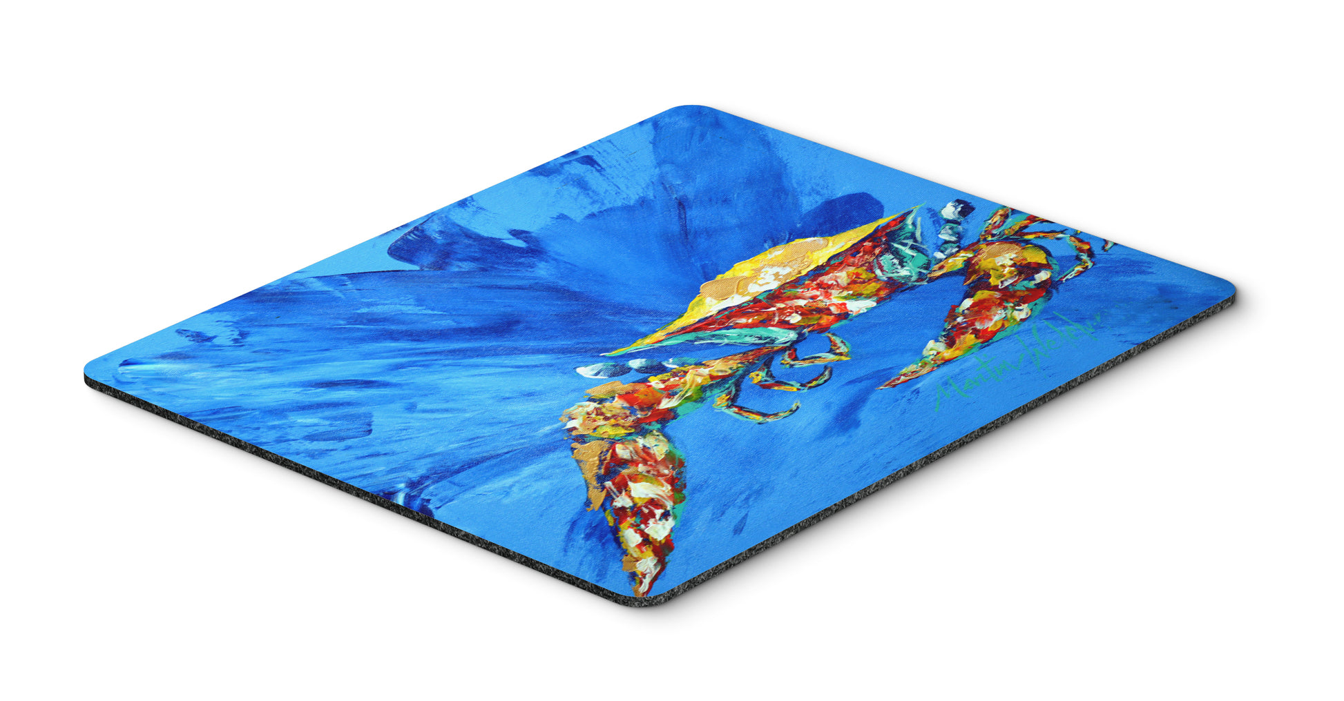 Buy this Big Spash Crab in blue Mouse Pad, Hot Pad or Trivet