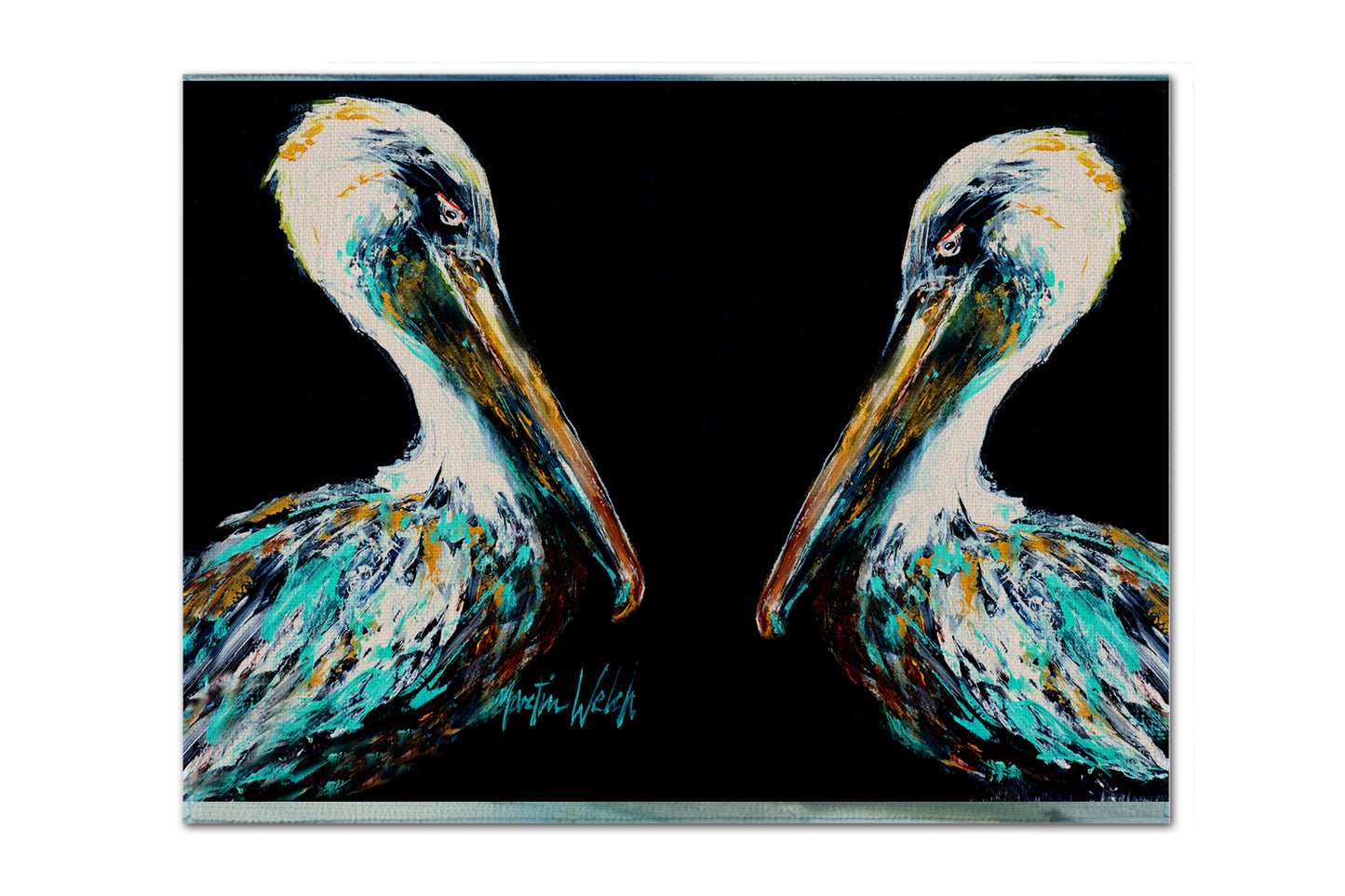 Buy this Dressed in Black Pelican Fabric Placemat