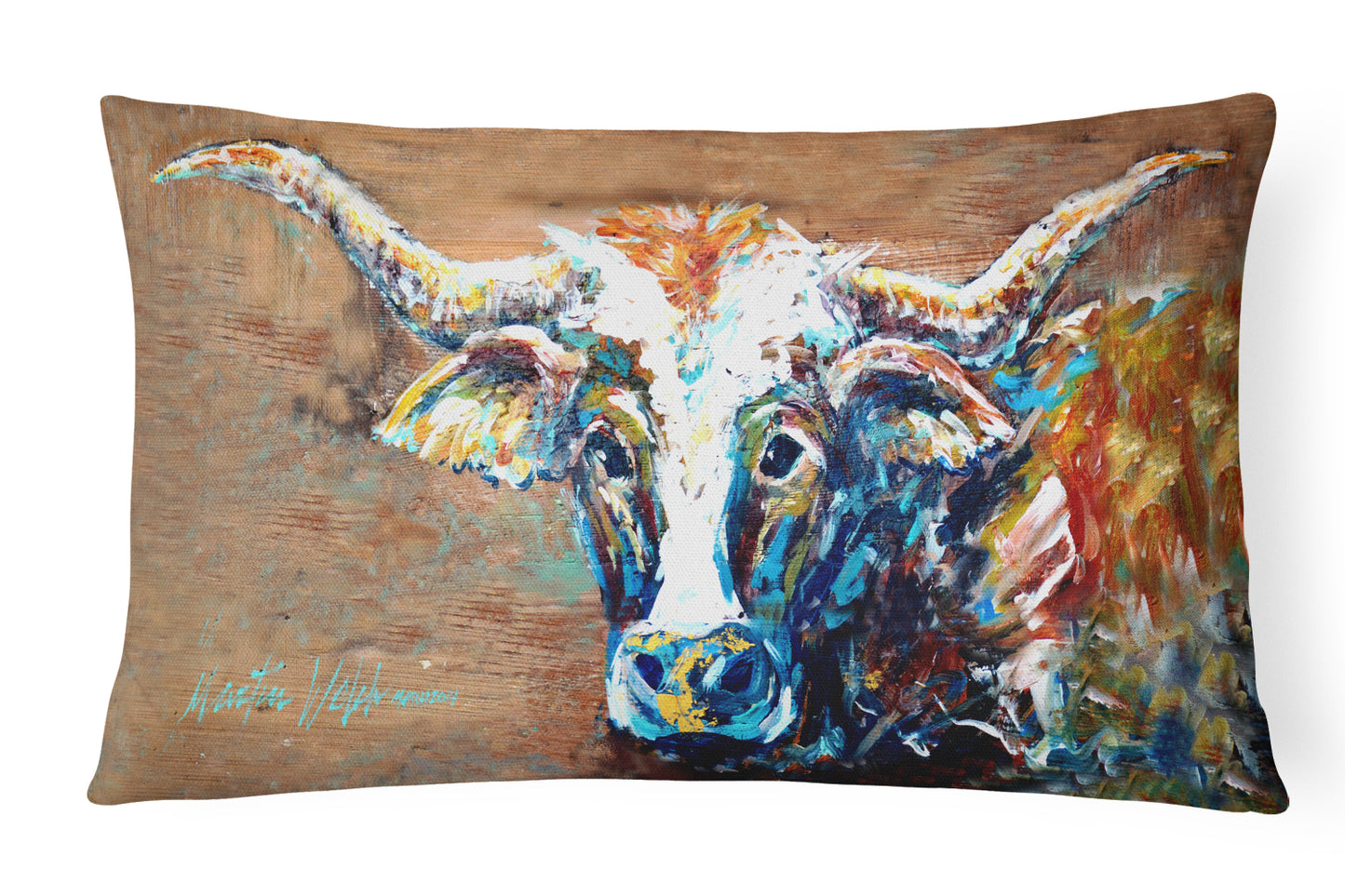 Buy this On the Loose Brown Cow Canvas Fabric Decorative Pillow