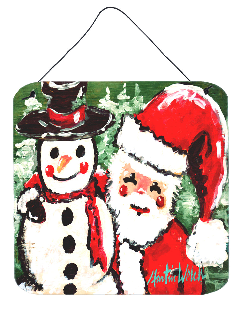 Buy this Friends Snowman and Santa Claus Wall or Door Hanging Prints