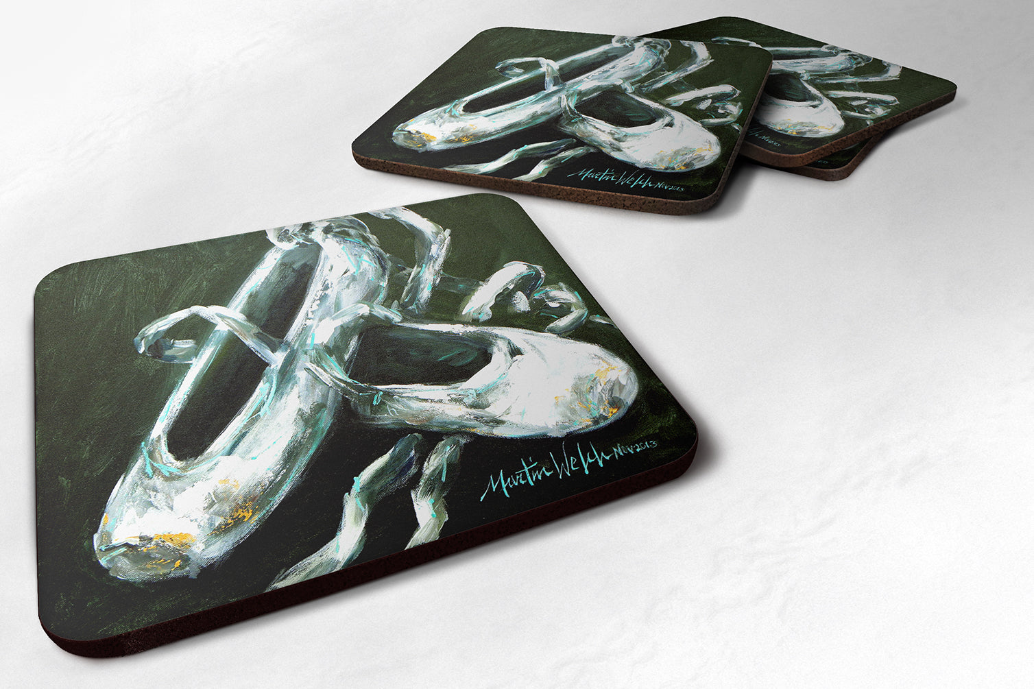 Buy this Ballet Golden Toes Foam Coaster Set of 4