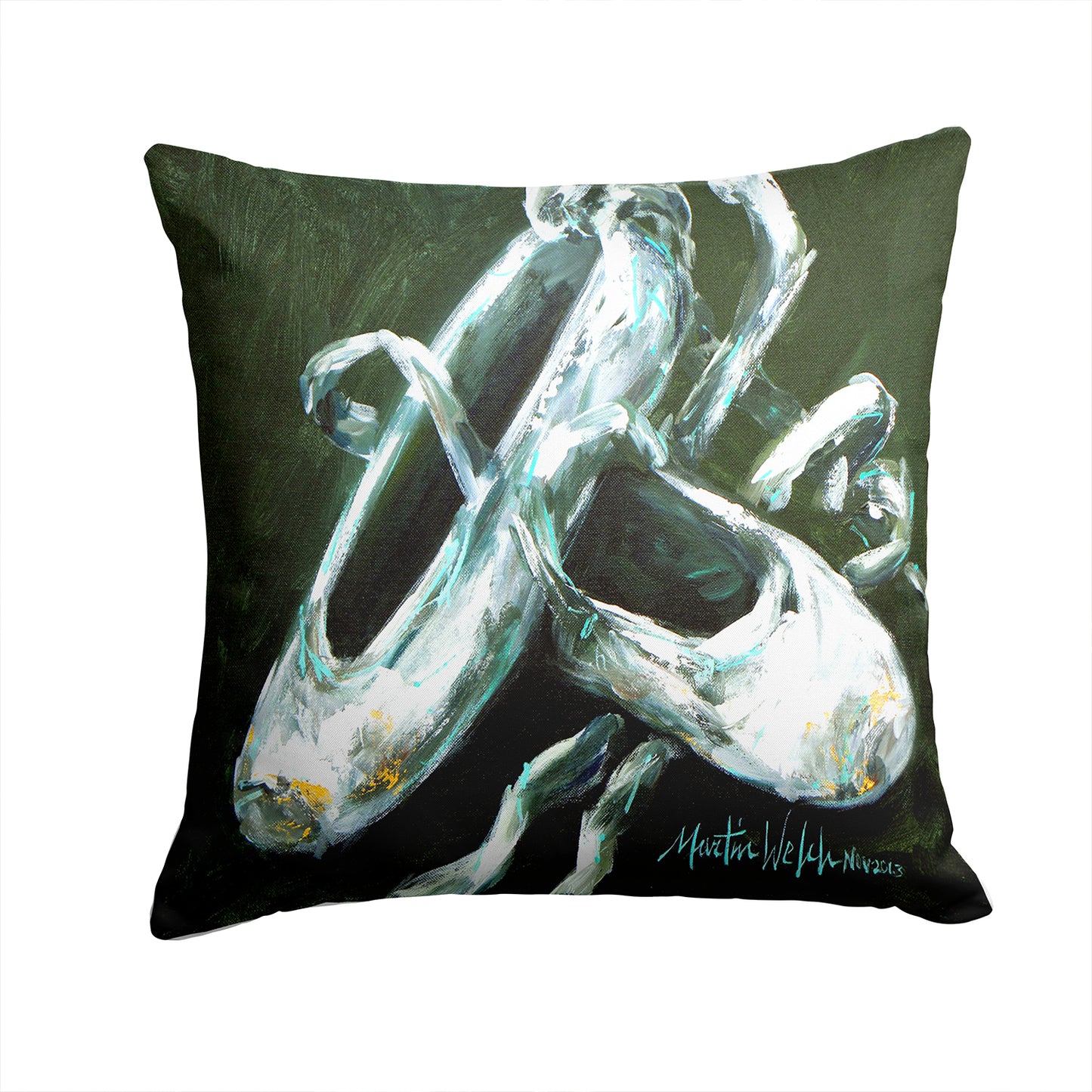 Buy this Ballet Golden Toes Fabric Decorative Pillow