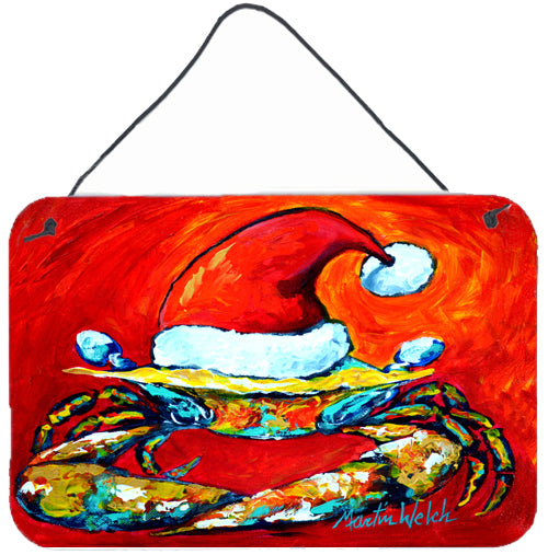 Buy this Crab in Santa Hat Santa Claws Wall or Door Hanging Prints