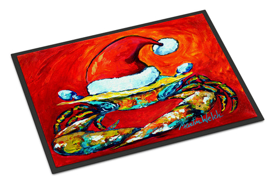 Buy this Crab in Santa Hat Santa Claws Indoor or Outdoor Mat 24x36