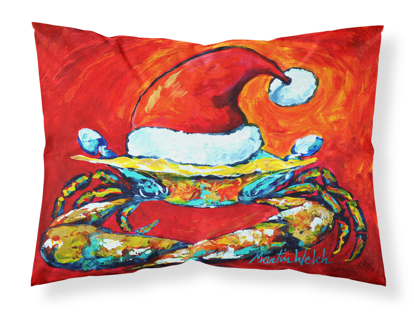 Buy this Crab in Santa Hat Santa Claws Fabric Standard Pillowcase