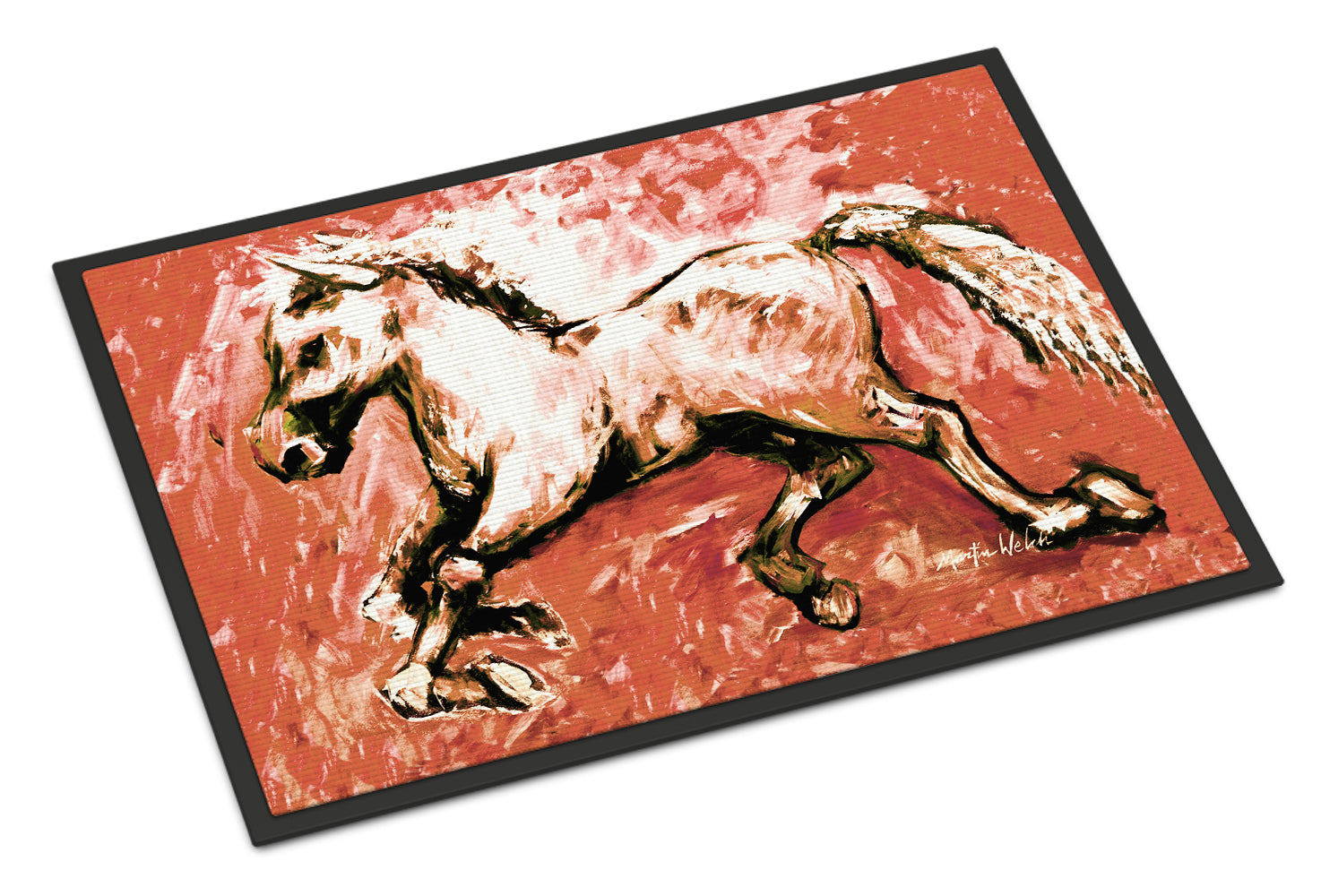 Buy this Shadow the Horse in Red Indoor or Outdoor Mat 18x27