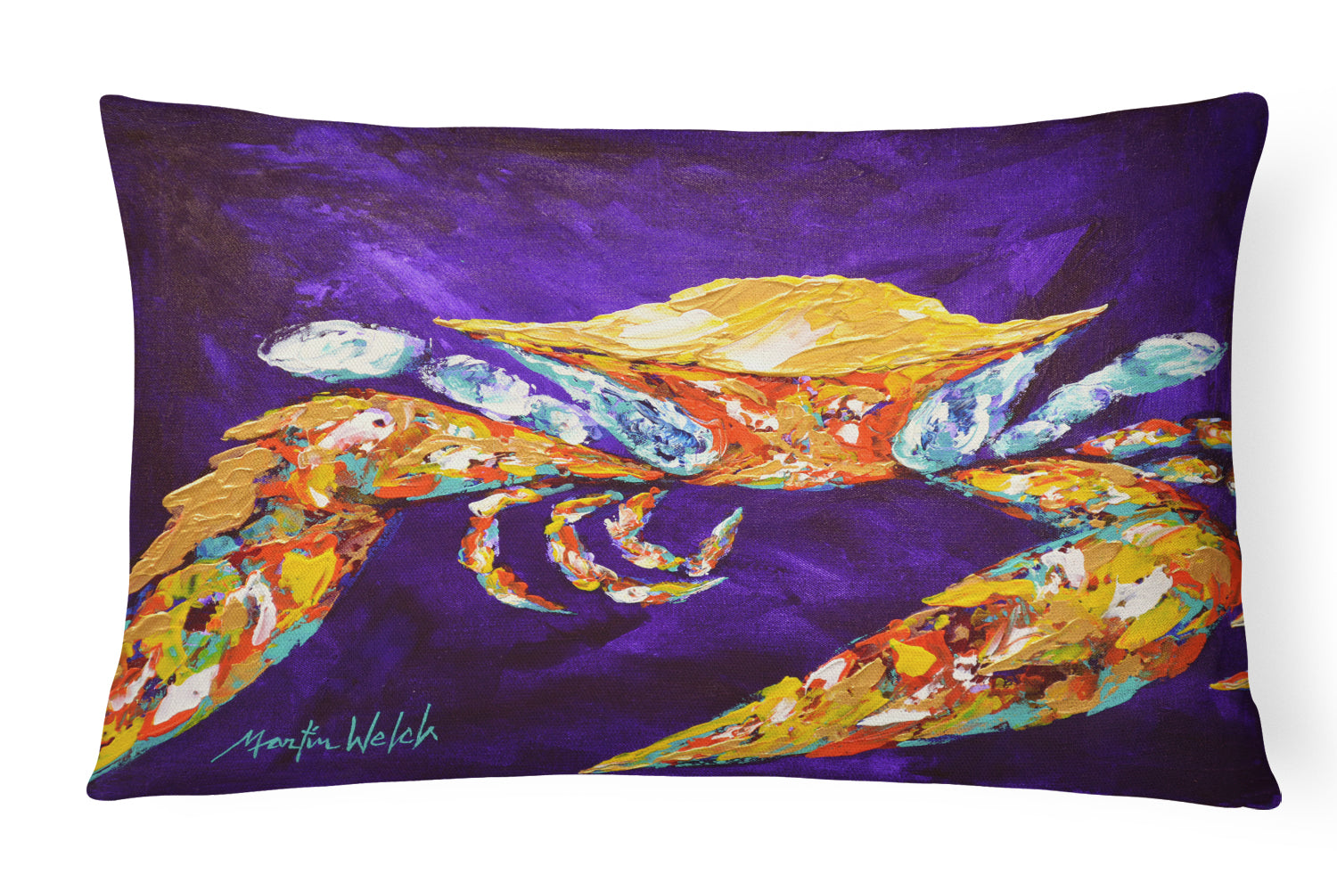 Buy this The Right Stuff Crab in Purple Canvas Fabric Decorative Pillow