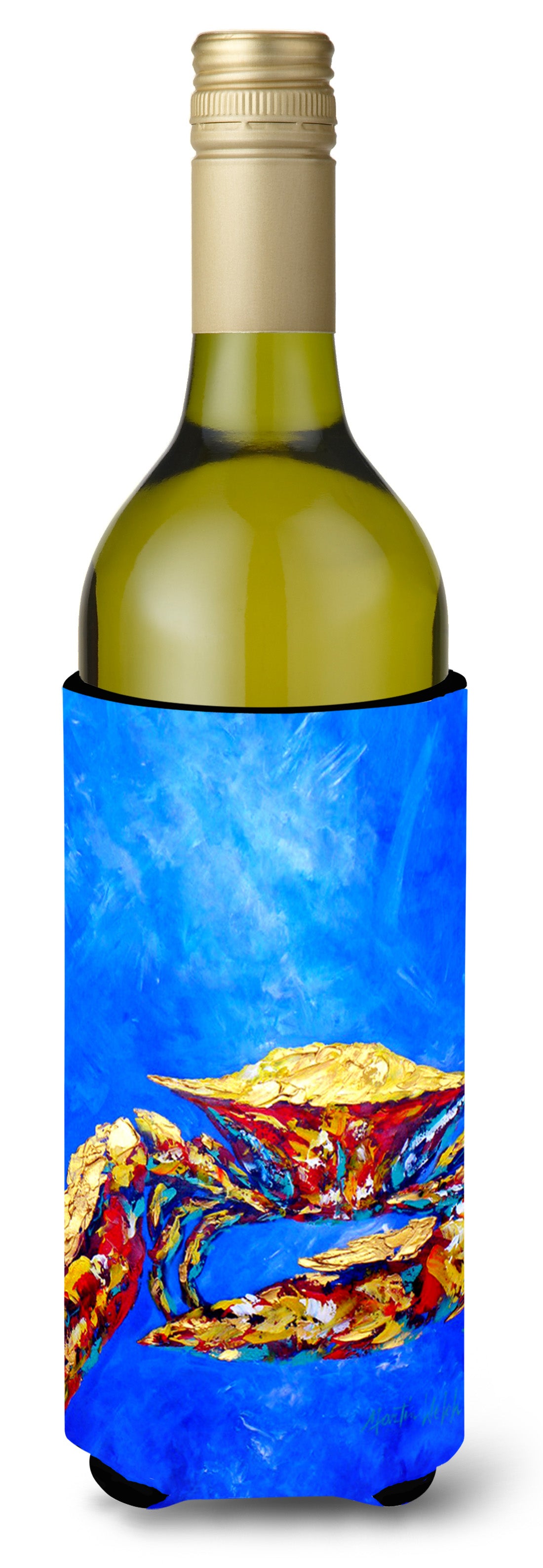 Buy this Blue Crab on Blue Sr. Wine Bottle Hugger