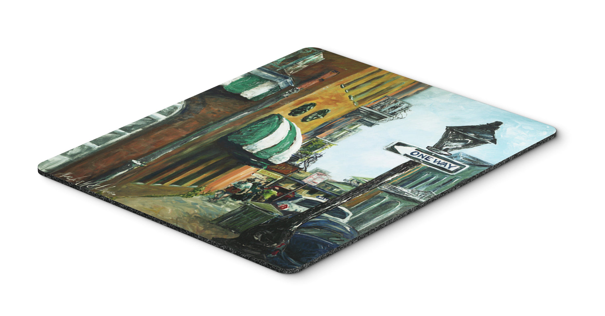 Buy this New Orleans Street Screne Mouse Pad, Hot Pad or Trivet