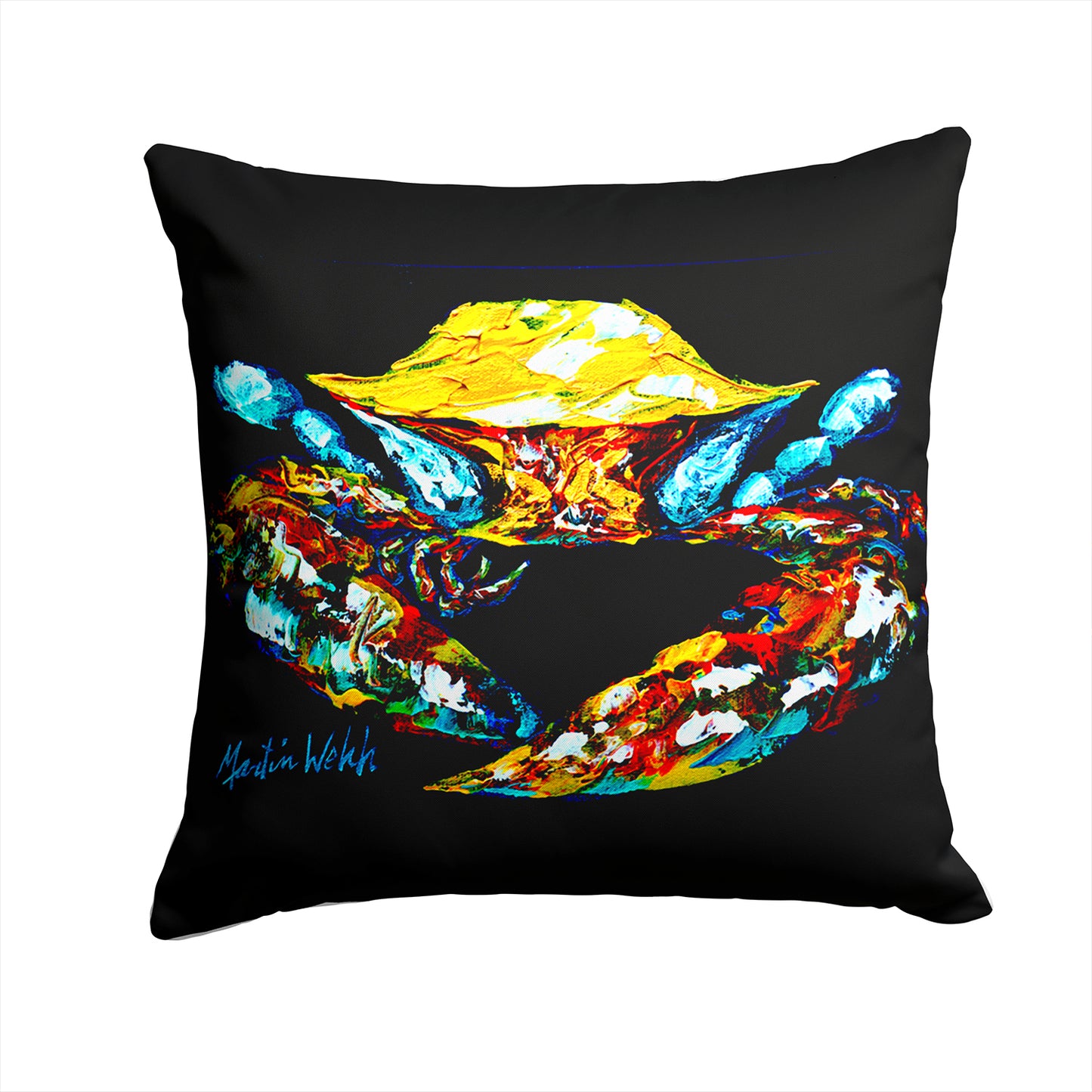 Buy this Winner Winner Black Fiddler Crab Fabric Decorative Pillow