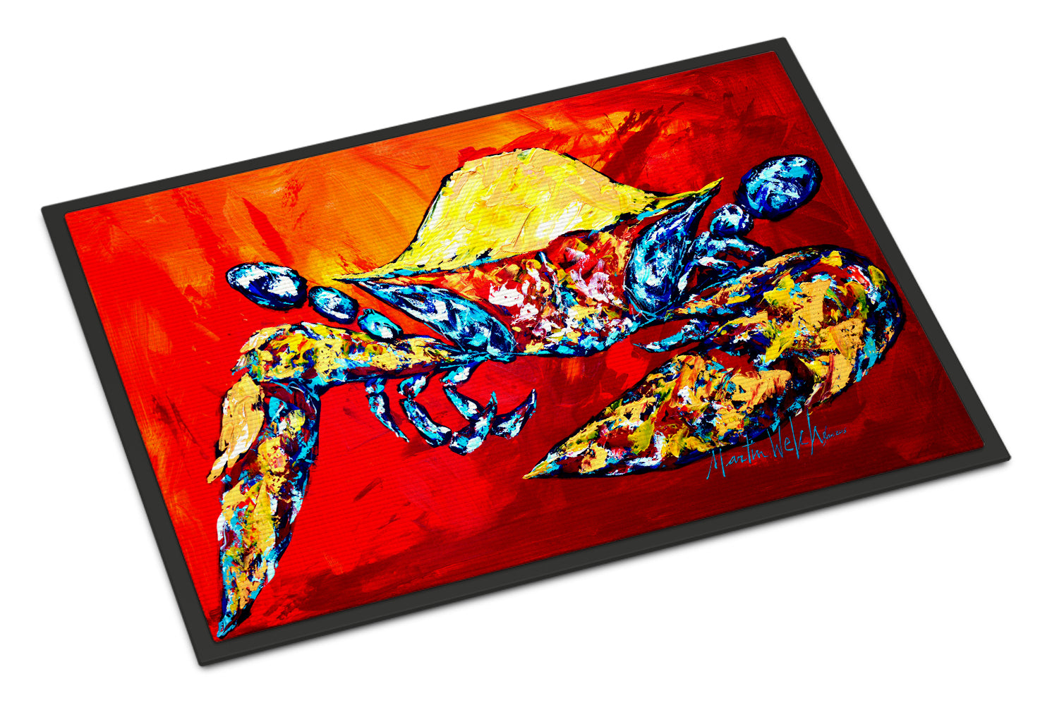 Buy this Bring it on Crab in Red Indoor or Outdoor Mat 18x27