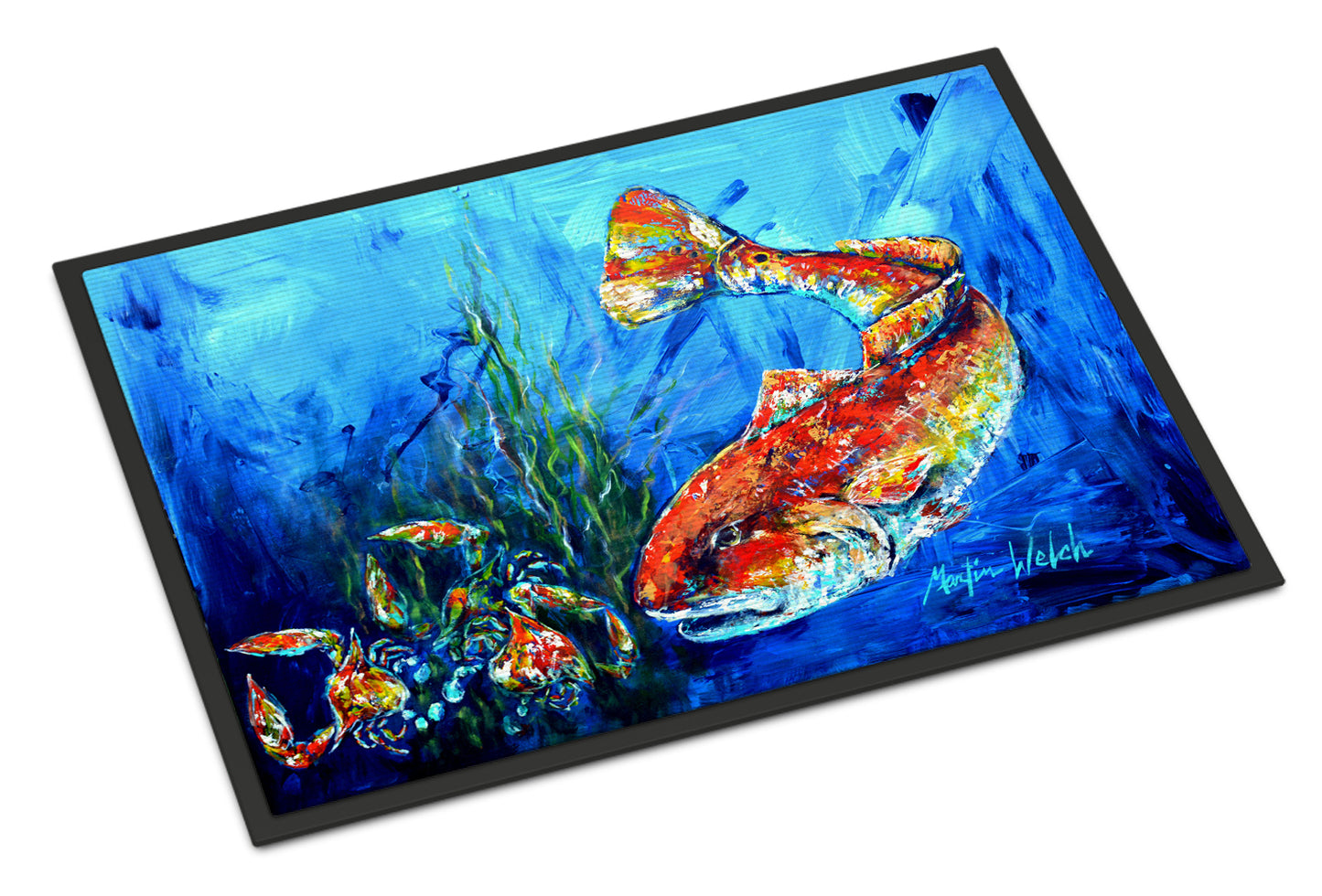 Buy this Scattered Red Fish Indoor or Outdoor Mat 18x27
