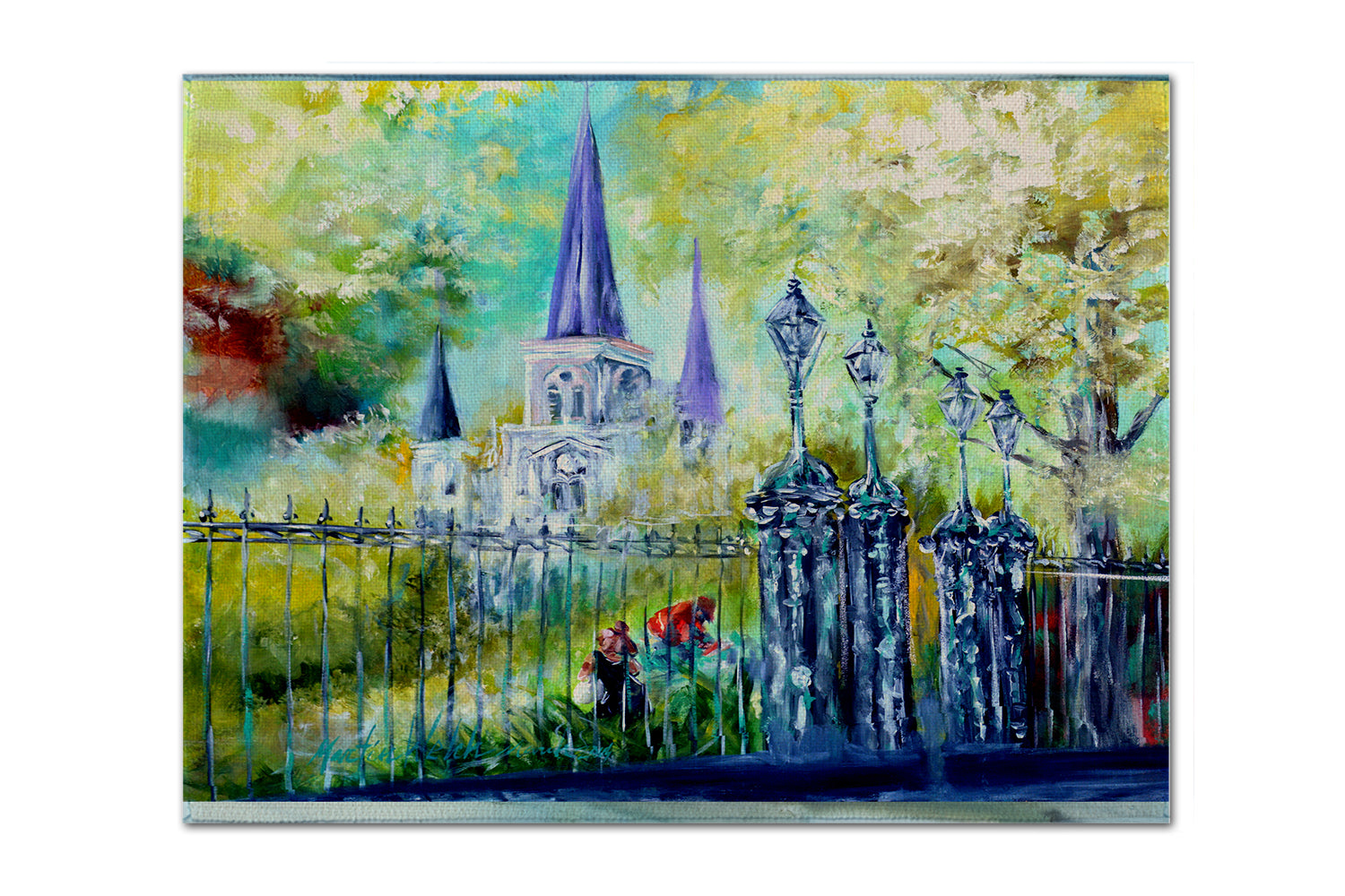 Buy this St Louis Cathedrial Across the Square Fabric Placemat