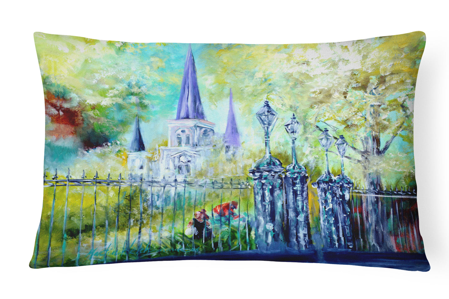 Buy this St Louis Cathedrial Across the Square Canvas Fabric Decorative Pillow