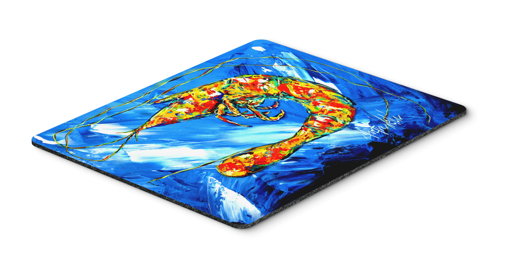 Buy this Ice Blue Shrimp Mouse Pad, Hot Pad or Trivet