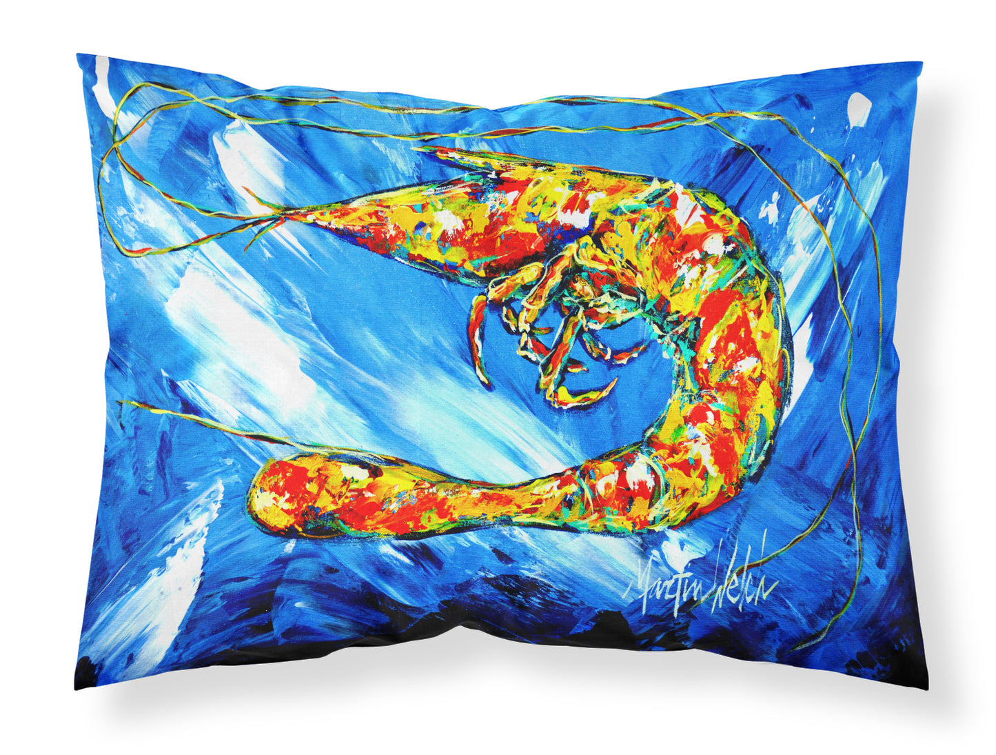 Buy this Ice Blue Shrimp Fabric Standard Pillowcase