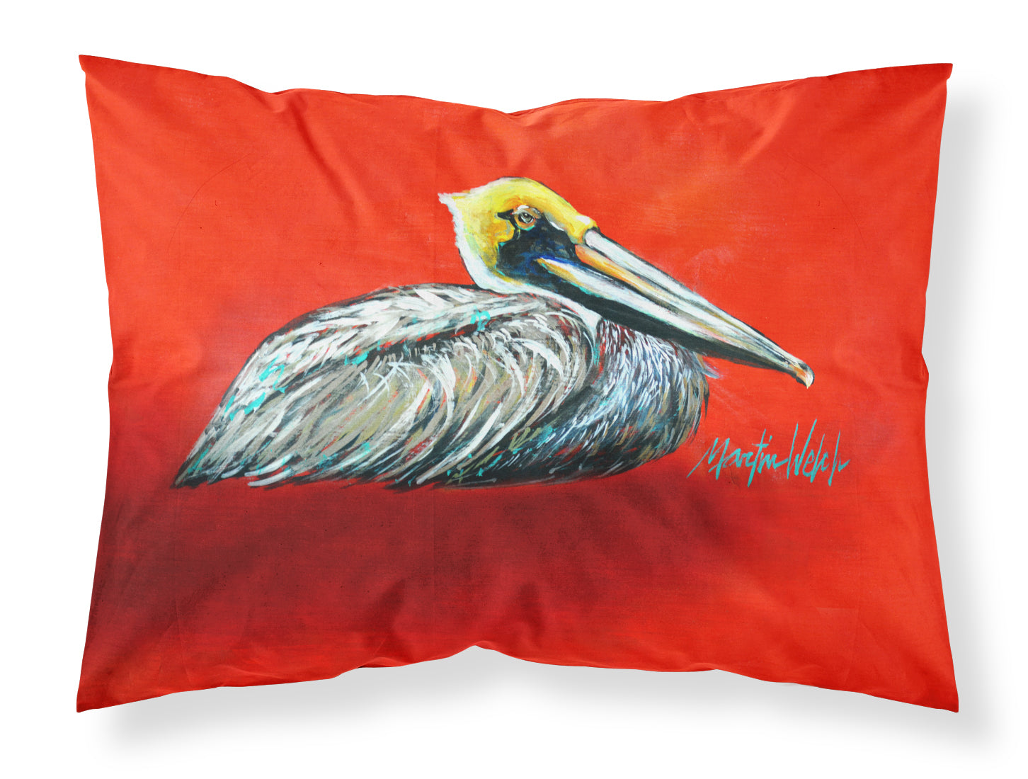 Buy this Sitting Brown Pelican Fabric Standard Pillowcase
