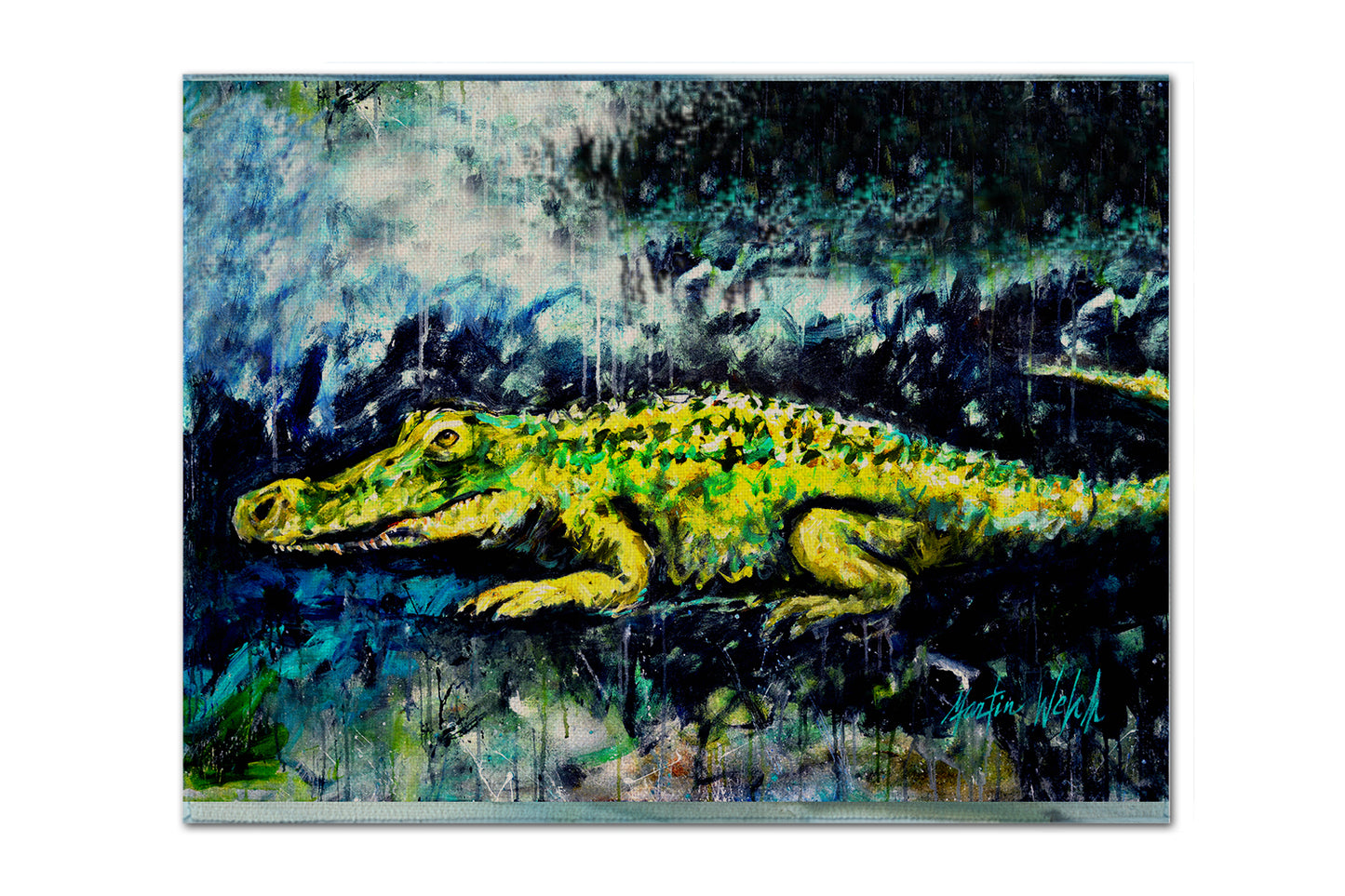 Buy this Sneaky Alligator Fabric Placemat
